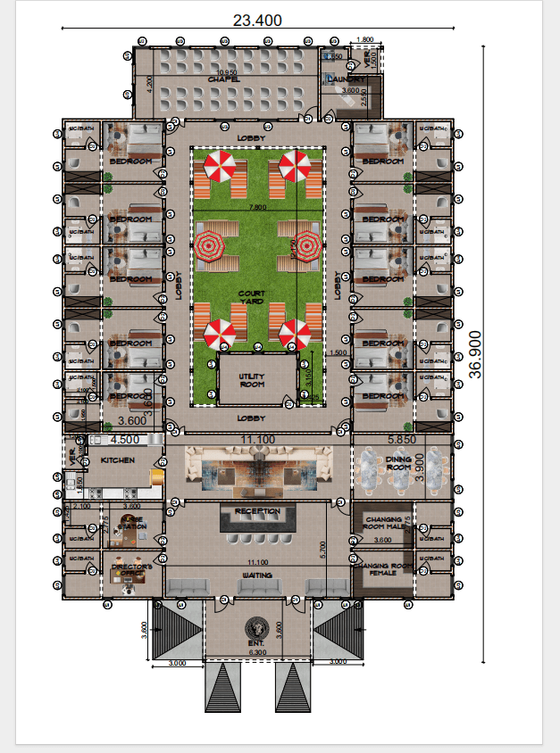 Detailed Ground Floor Architectural Plan