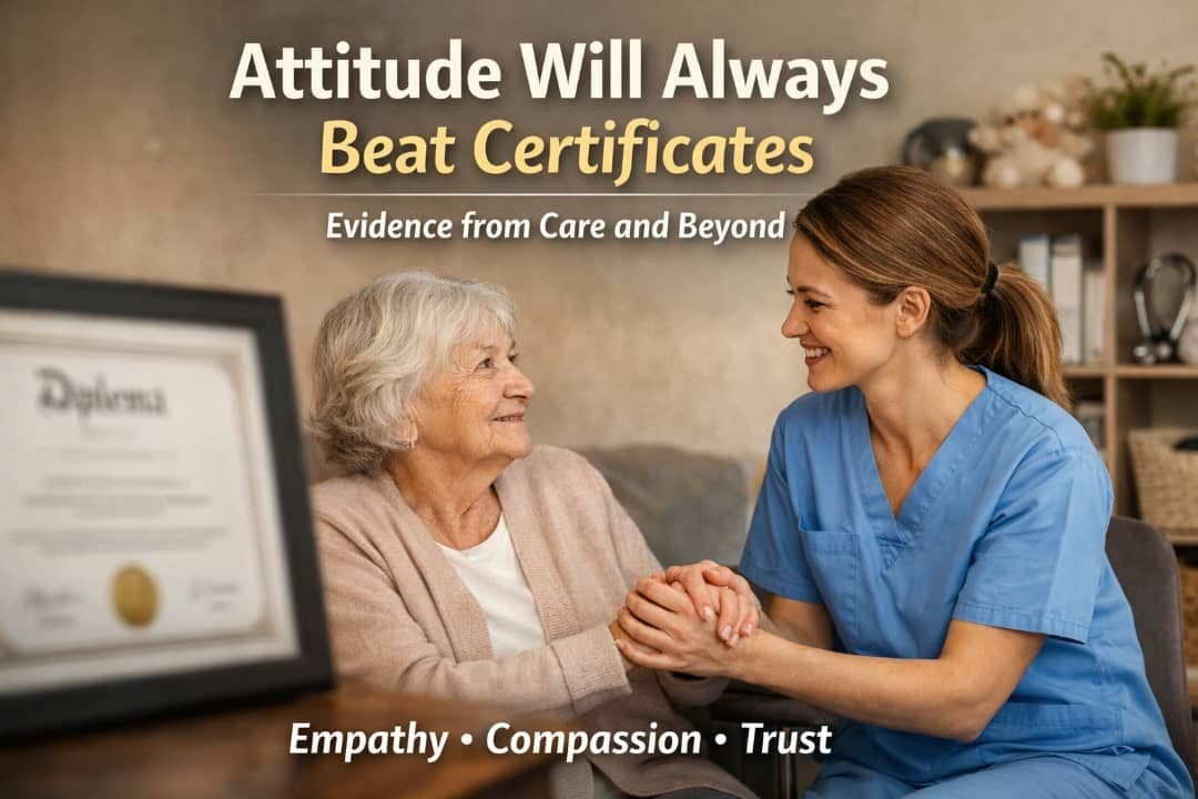 Attitude Will Always Beat Certificates: Evidence from Care and Beyond